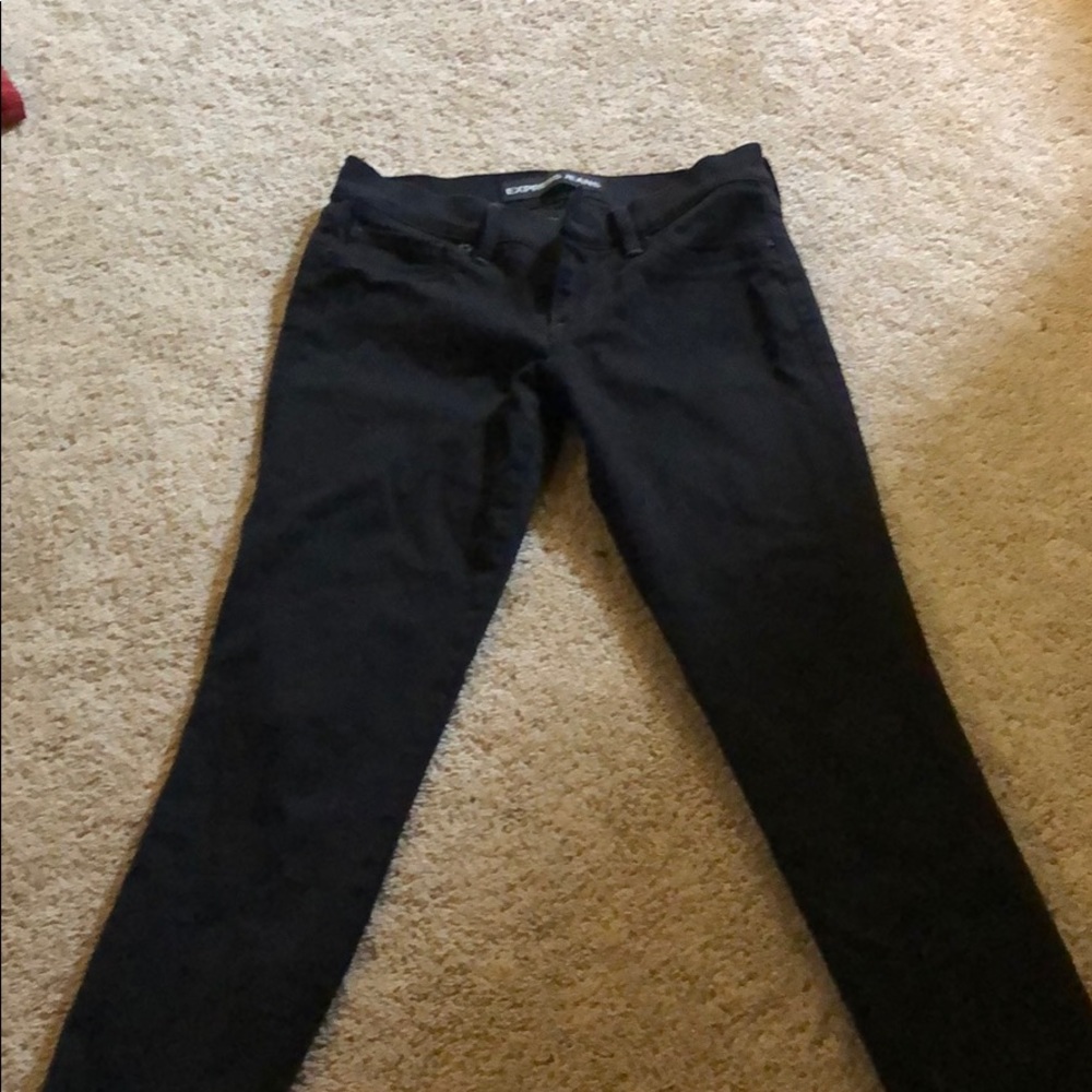 Express 4s black jeggings super stretch low rise